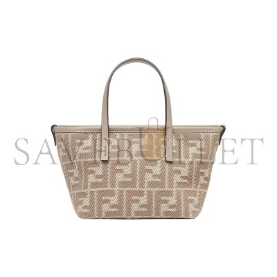 FENDI ROLL MINI FABRIC GRAY 8BS096AUPXF1SNP (15.5*13*11cm)